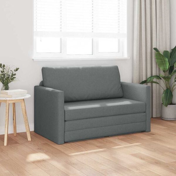 vidaXL Schlafsofa 110cm Dunkelgrau Stoff