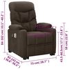 vidaXL Massagesessel mit Aufstehhilfe Dunkelbraun Stoff