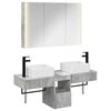 vidaXL Badezimmerschrank-Set 4 pcs Betongrau 103,5 x 15,5 x 70 cm