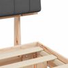 vidaXL Bettgestell mit gepolstertem Kopfteil Dunkelgrau 90 x 200 cm