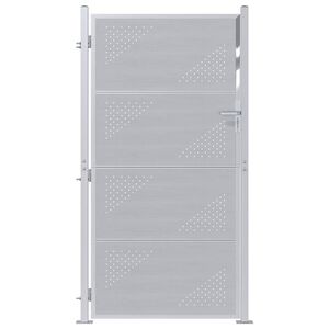 vidaXL Gartentor mit Schloss Silber 96 x 200 cm Edelstahl