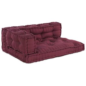 vidaXL Pallet Sofa Kissen 3 pcs Kastanienbraun 120 x 80 x 38 cm Stoff