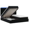 vidaXL Ottoman-Bett mit Matratze und LED Schwarz 160 x 200 cm Samt