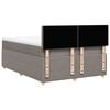 vidaXL Boxspringbett mit Matratze Taupe 140x200 cm Stoff
