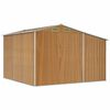 vidaXL Ger&auml;tehaus Hellbraun 277x279x179 cm Verzinkter Stahl