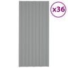 vidaXL Dachpaneel 36 pcs Grau 100 x 45 cm Verzinkter Stahl