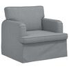 vidaXL Sofa 2 pcs Hellgrau 162 x 80 x 85 cm Stoff