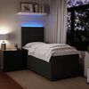 vidaXL Boxspringbett mit Matratze Schwarz 80x200 cm Samt