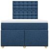 vidaXL Boxspringbett mit Matratze Blau 120x190 cm Stoff