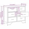 vidaXL Kommode mit Schubladen 2 pcs Altholz 91 x 35,5 x 74,5 cm