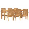 vidaXL 7-tlg. Garten-Essgruppe Massivholz Teak