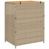 vidaXL Schrank mit T&uuml;r Beige 70 x 50 x 87 cm Polyester und Roly Ratten