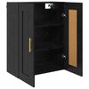 vidaXL Wandschrank Schwarz Eichen-Optik 69,5 x 34 x 90 cm