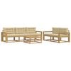 vidaXL Outdoor-Sofagarnitur 6 stk. Wei&szlig; und Beige