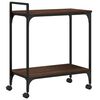 vidaXL K&uuml;chenwagen Braun Eichen-Optik 60,5x31x72,5 cm Holzwerkstoff