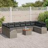 vidaXL Garten-Sofa-Set 11 pcs Grau