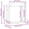 vidaXL Brennholzregal mit Regenschutz 100,5x40,5x110,5 cm