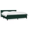 vidaXL Boxspringbett mit Matratze Dunkelgr&uuml;n 180x220 cm Samt