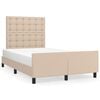 vidaXL Bettgestell ohne Matratze Cappuccino-Braun 120x190cm Kunstleder