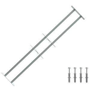 vidaXL Sicherheitsgitter f&uuml;r Fenster mit 2 Querstangen 3 pcs