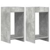 vidaXL Pflanzenst&auml;nder 2 Stk. Betongrau 30 x 30 x 60 cm Holzwerkstoff