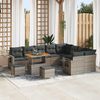 vidaXL Gartensofa-set 12 pcs Grau Poly-Rattan