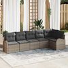 vidaXL Gartensofa-set Grau Poly-Rattan