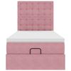 vidaXL Ottoman-Bett mit Matratzen & LEDs Rosa 80x200 cm Samt