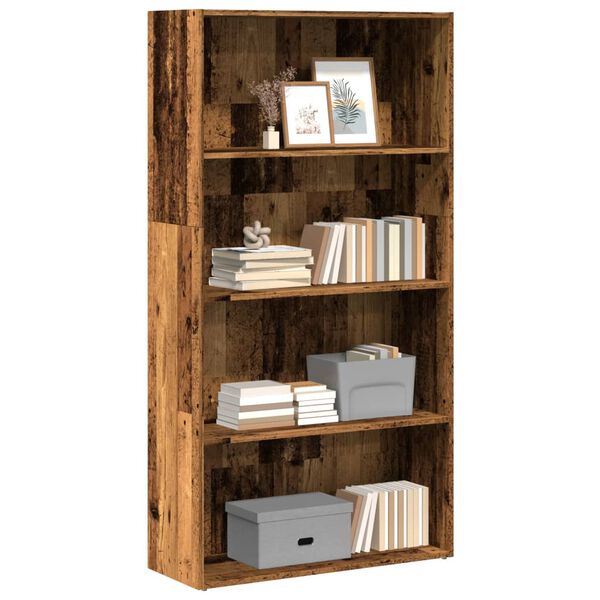 vidaXL B&uuml;cherregal Altholz-Optik 80x30x152 cm Holzwerkstoff
