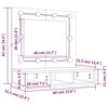 vidaXL Spiegelschrank mit LED Braun Eichen-Optik 60x31,5x62 cm