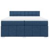 vidaXL Boxspringbett mit Matratze Blau 200x200 cm Stoff
