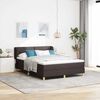 vidaXL Boxspringbett mit Matratze Dunkelbraun 160 x 200 cm Stoff