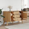 vidaXL Sideboard OLDEN Braun 114x43x73,5 cm Massivholz Kiefer