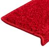 vidaXL Stufenmatten 15 Stk. 65x21x4 cm Rot Rechteckiger Rand