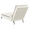 vidaXL Massage-Chaiselongue mit Nackenrolle Creme Samt