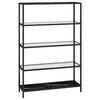 vidaXL Regal Marmor und Transparent 100x36x168 cm Geh&auml;rtetes Glas