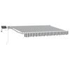 vidaXL Manueller Markisenrahmen mit LEDs Anthrazit und Wei&szlig; 3 x 2,5 m