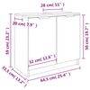 vidaXL Badschrank Hochglanz-Wei&szlig; 64,5x33,5x59 cm Holzwerkstoff