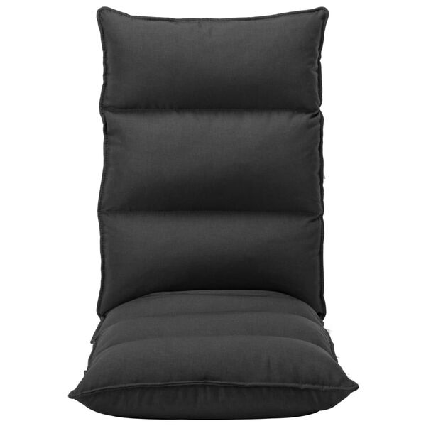 vidaXL Bodenstuhl Faltbar Schwarz Stoff