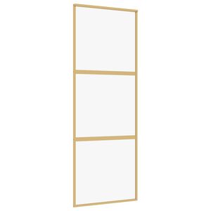 vidaXL Schiebetür Golden 76x205 cm ESG-Klarglas und Aluminium