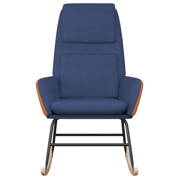 vidaXL Schaukelstuhl Blau Stoff