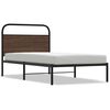 vidaXL Bettgestell ohne Matratze 100x190 cm Braun Eichen-Optik