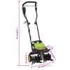 vidaXL Gartenfr&auml;se mit 6 Fr&auml;smessern Elektrisch 1500W