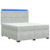 vidaXL Boxspringbett mit Matratze Hellgrau 200 x 200 cm Samt