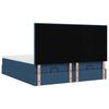 vidaXL Ottoman-Bett mit Matratzen & LEDs Blau 180x200 cm Stoff