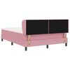 vidaXL Boxspringbett mit Matratze mit Kopfteil Rosa 160 x 200 cm Samt