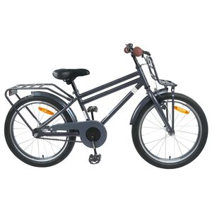 vidaXL Kinderfahrrad 18 Zoll f&uuml;r 5-7 Jahre alt Dunkelgrau