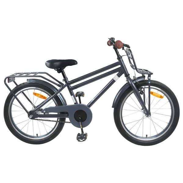 vidaXL Kinderfahrrad 18 Zoll f&uuml;r 5-7 Jahre alt Dunkelgrau
