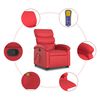 vidaXL Massagesessel mit Aufstehhilfe Rot Kunstleder