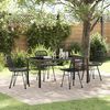 vidaXL Garten Essgruppe 5 pcs Schwarz Pulverbeschichteter Stahl